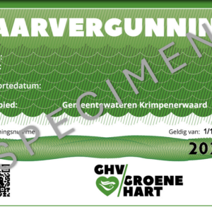 Jaarvergunning gemeentewater Krimpenerwaard
